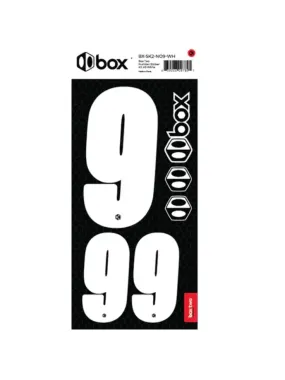 Box Two Number Sticker Kit White
